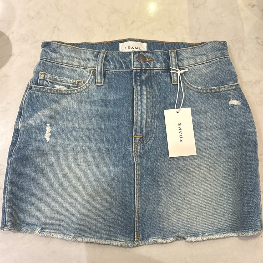 FRAME Le Mini Denim Skirt